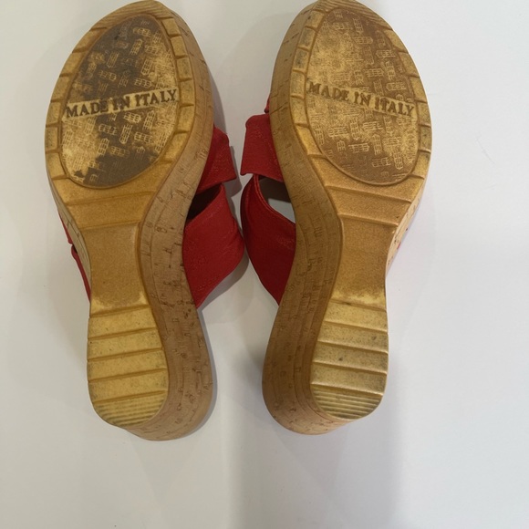 Italian shoemaker mules 7, orange, good condition. - Picture 4 of 4